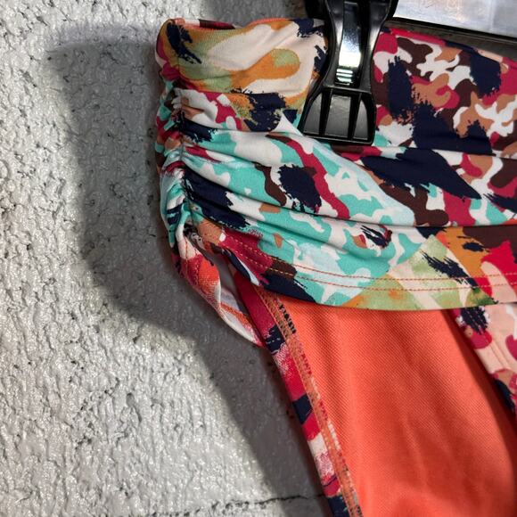 Bleu by Rod Beattie Women's Animal Sarong-Waist Swim Bottom multi 10 MSRP $59 - Picture 5 of 10